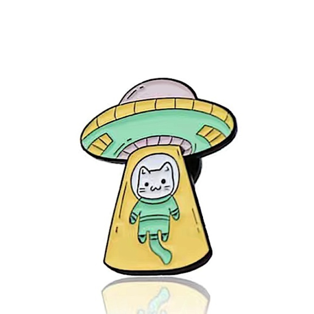 (3/$15) UFO Cat Abduction Enamel Pin
